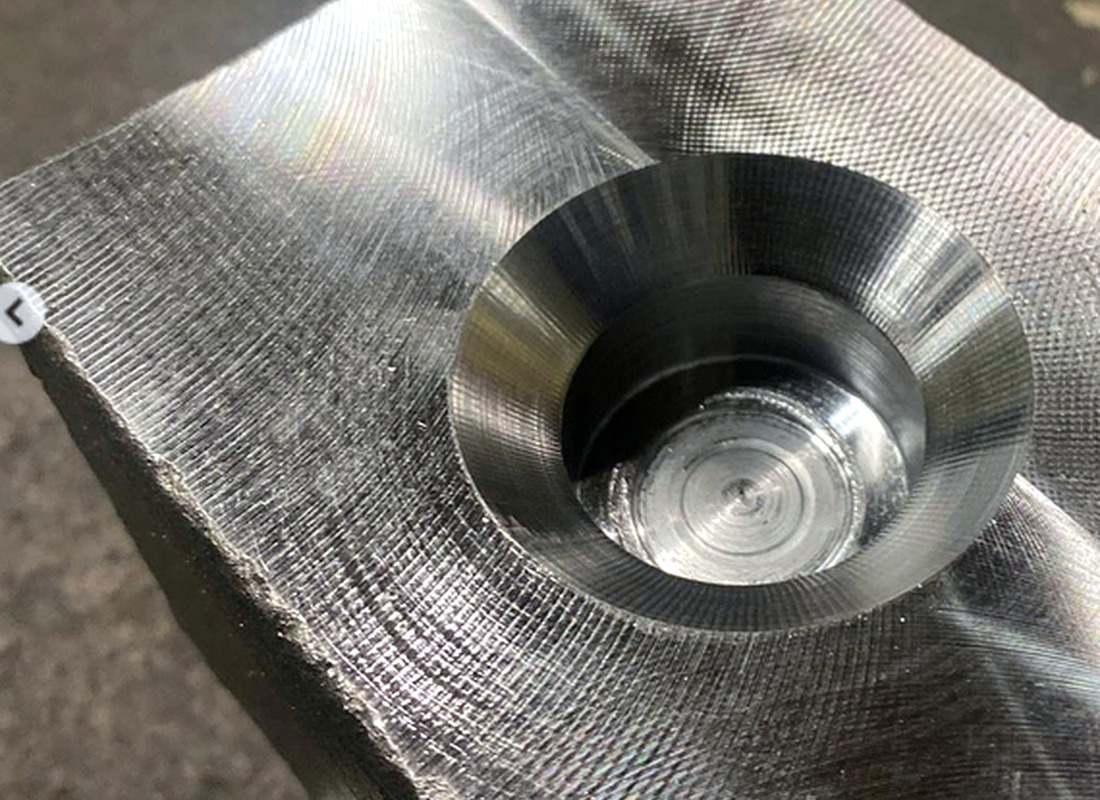 Machined metal block