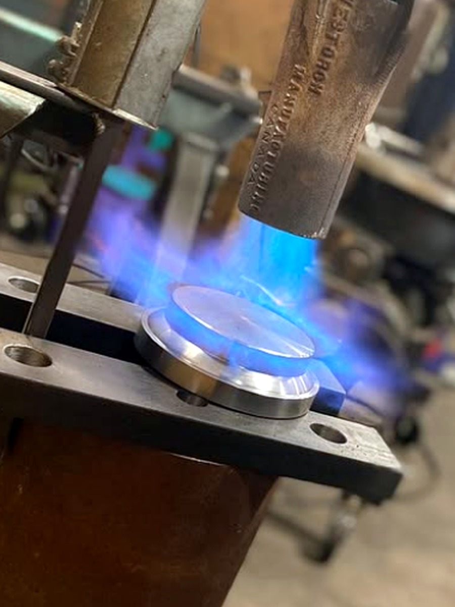 Welding in progress