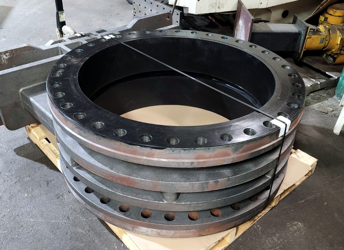 Large-diameter machined ring component